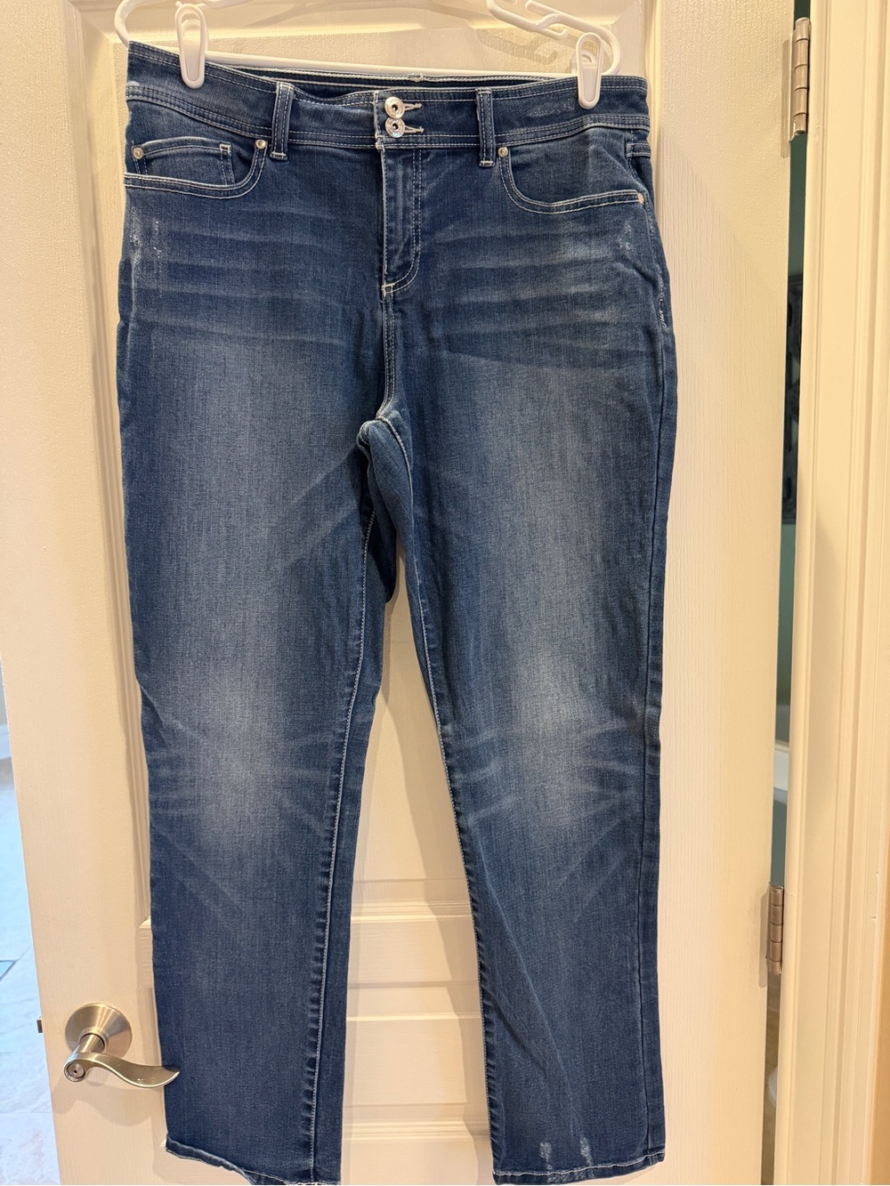 INC International Concepts Straight-Leg Jeans in Medium Blue